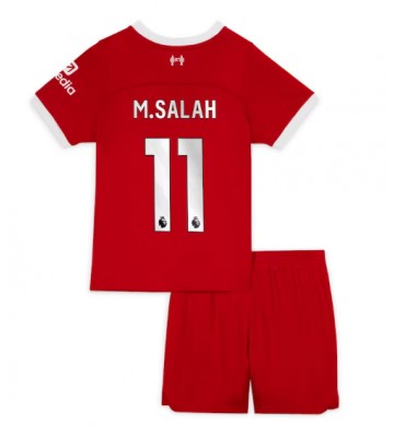 Liverpool Mohamed Salah #11 Koszulka Podstawowych Dziecięca 2023-24 Krótki Rękaw (+ Krótkie spodenki)